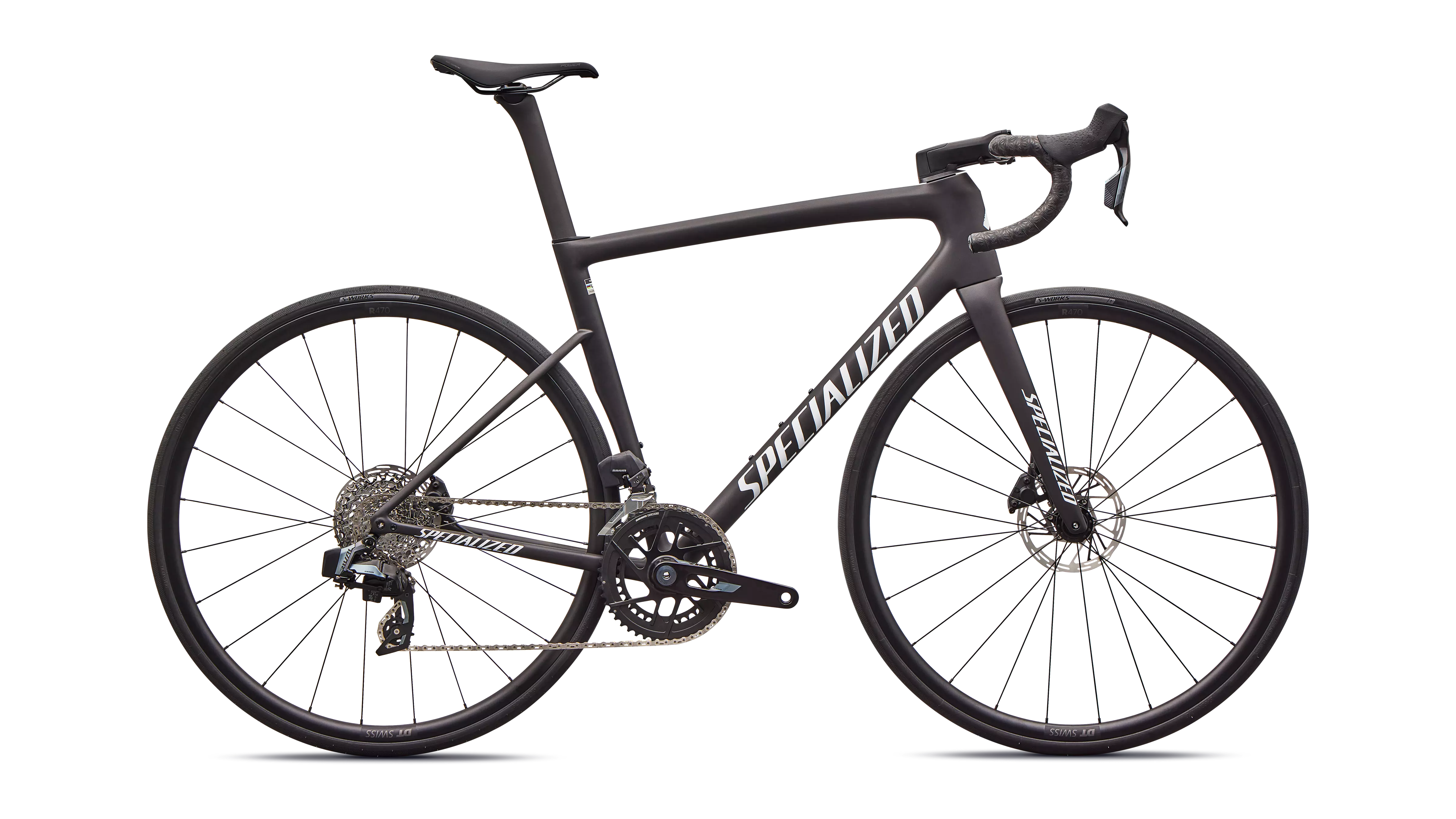 SPECIALIZED Tarmac SL8 Comp SRAM Rival AXS Satin Carbon / White SPECIALIZED Tarmac SL8 Comp SRAM Rival AXS Satin Carbon / White
