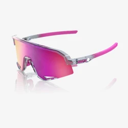 Okuliare 100%  SLENDALE - Polished Translucent Grey Purple Multilayer Mirror Lens