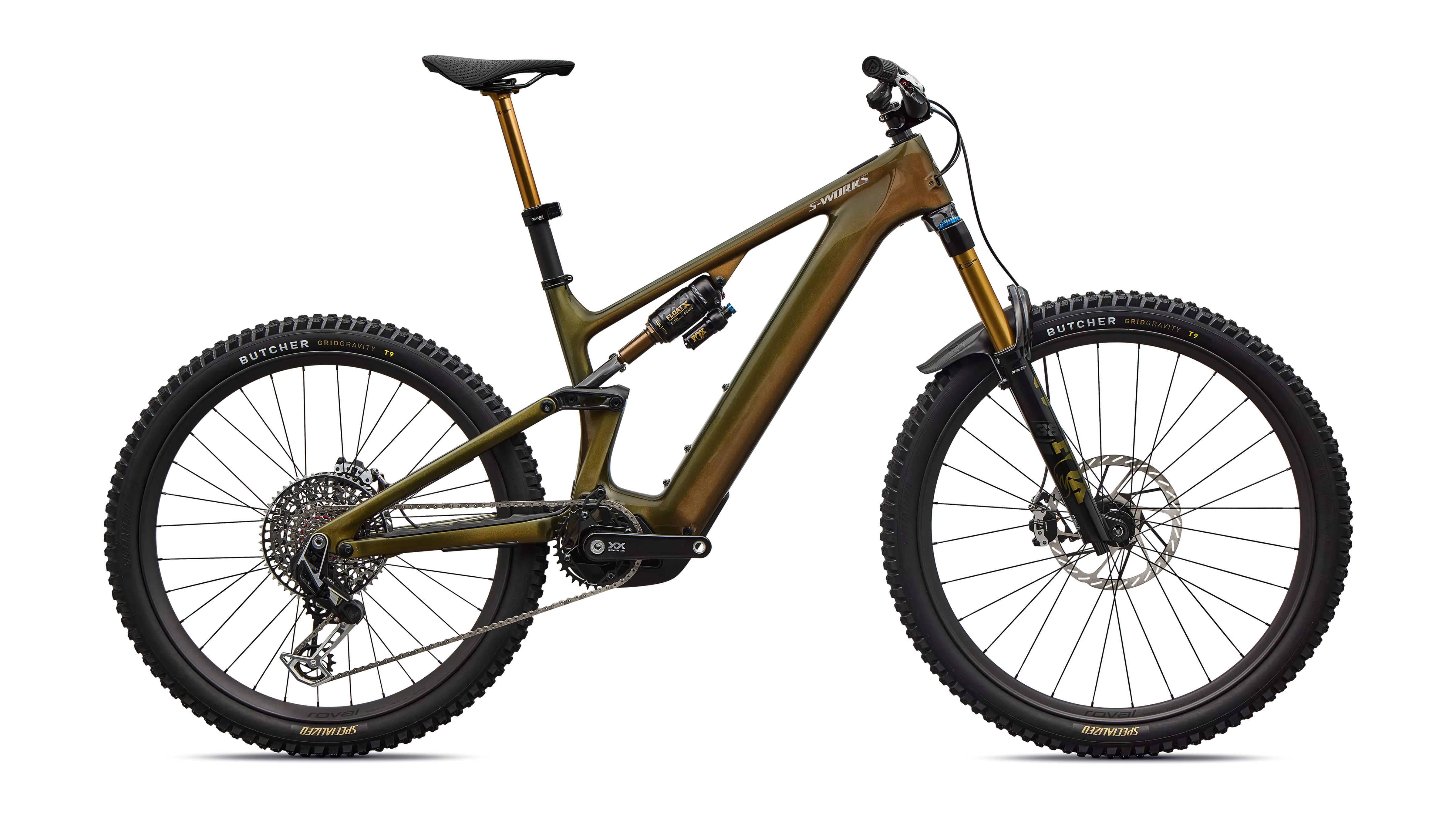 S-WORKS Turbo Levo G4 Gloss Laurel Green / Burnt Gold / Chrome