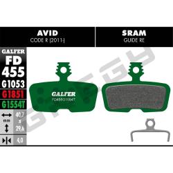 Brzdov� platni�ky GALFER - FD455 - AVID Code R11 / SRAM Zmes: G1554T zelen� PRO
